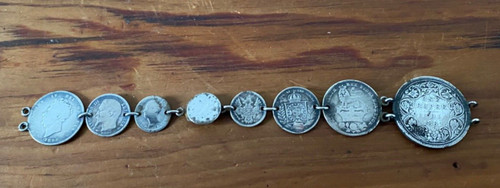 Antique 19th silver coin - c,