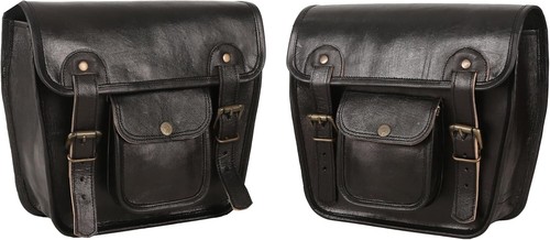 Motorcycle saddlebags leather - saddlebags,