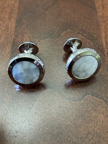 Montblanc cufflinks white - montblanc,
