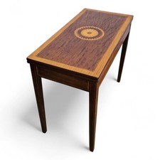 Alfred Cox antique style folding games table - turn over top console card table