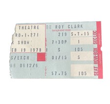 Roy Clark Show Concert Ticket