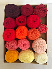 Pack of Reds/Oranges/Yellows Yarn Wool.Great for crafts knitting crochet weaving