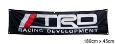 TRD Long Garage Wall Flag For Toyota Supra MR2 Celica Chaser Yaris