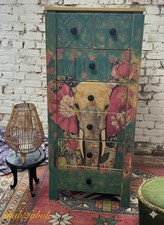 Tall Oak Chest Of Drawers bohemian Style