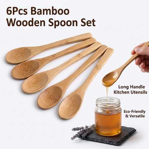 Pcs bamboo wooden spoons - bamboo,