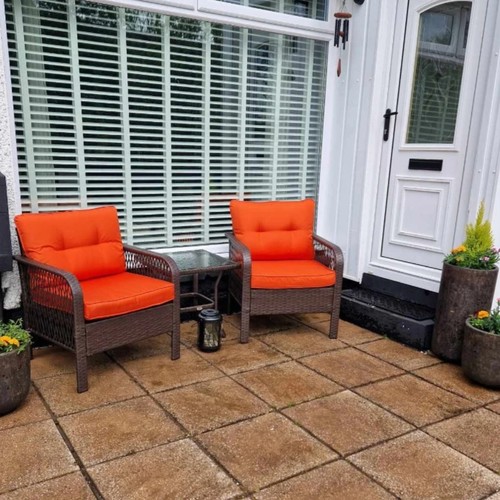 Seater rattan bistro set - 2,