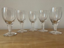 Stuart Crystal WOODCHESTER Port/Sherry Glasses Set of 5 Excellent condition 11cm