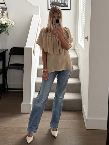 Zara beige linen - beige, on/off
