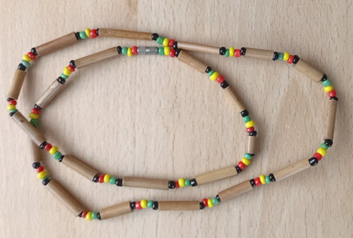 Rasta style bamboo beaded - rasta,
