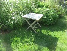 Vintage homemade  folding small painted wooden picnic camping garden table prop