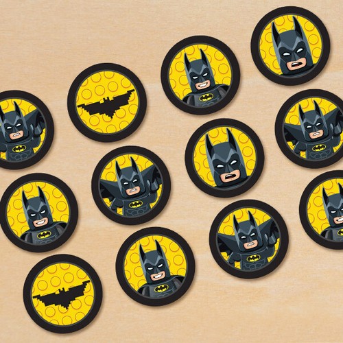 Batman lego cup cake waffle - cup,