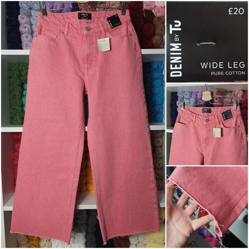 Wide leg denim jeans womens - tu,