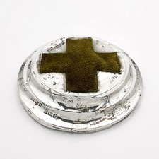 RARE NOVELTY WWI NURSES RED CROSS PIN CUSHION STERLING SILVER Birmingham 1914