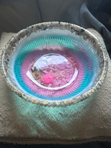Round decorative glass bowl - round,