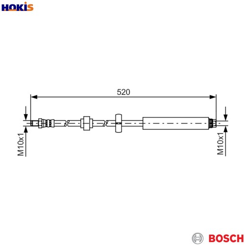 Brake hose 987 481 436 - hose, for