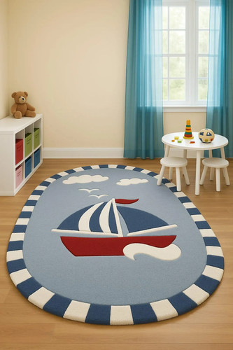 Hand tufted wool kids - wool,