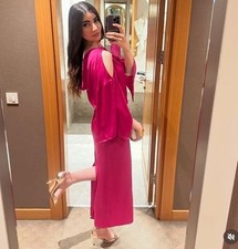 Zara satin dress - satin, with