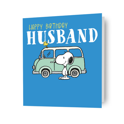 Husband birthday card peanuts - husband,