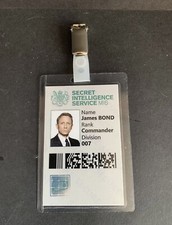 JAMES BOND 007 LAMINATED SECURITY INTELLIGENCE MI6 I.D. PASS PROP DANIEL CRAIG.