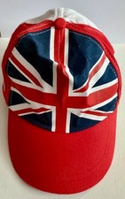I Love Great Britain Hat Baseball Cap Hook & Loop Fastener Never Used Union Jack