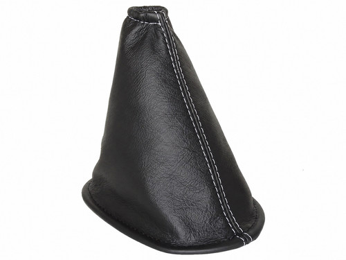 Black leather gear gaiter - leather,
