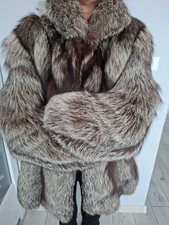 GORGEOUS REAL SILVER FOX COAT