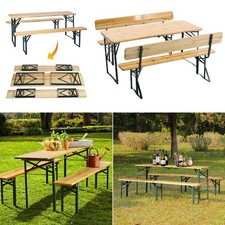 3 Piece Wooden Folding Picnic