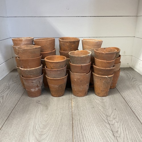 Vintage hand thrown - , terracotta