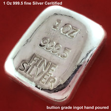 1 Troy Oz 999.5 Fine Silver