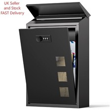 Post Boxes Wall Mounted Waterproof Steel Mailbox Modern Delivery Letter Box NEW