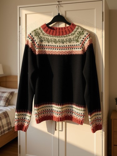 Black long sleeve - black, knit