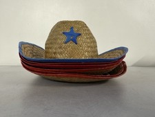 Bundle of 6 Children Straw western/Cowboy Hats, fancy party