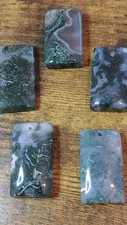 Natural Moss Agate Pendants