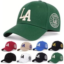 Adjustable LA Letter Embroidery Baseball Cap Unisex Adults Casual Outdoor Hat