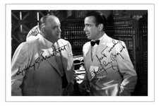 SYDNEY GREENSTREET & HUMPHREY BOGART Signed Autograph 6x4 PHOTO Print CASABLANCA