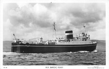 SHIPPING POSTCARD M.V BARDIC FERRY GOOD PLUS VERY GOOD