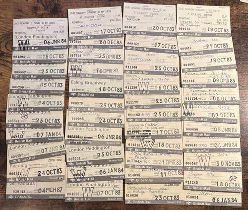 British rail season ticket lot - british,