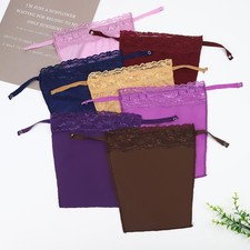 1x Ladies Cami Secret Lace Clip-on Mock Camisole Bra Overlay Modesty Panel Solid