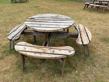 wooden picnic table bench pub garden outdoor