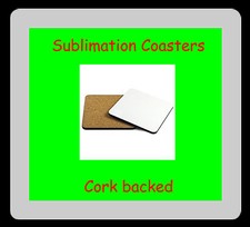 100 x MDF Blank Sublimation Coasters 9cm x 9cm cork back