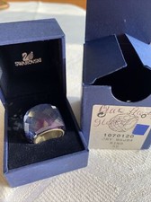Swarovski Nirvana Cut Crystal, Ring Blue Flash Glitter Silver UK Size 52 L Boxed