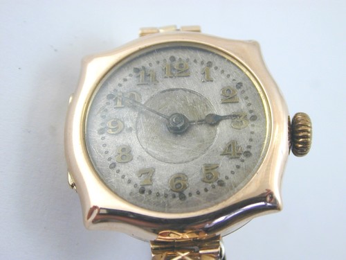 1925 antique art deco - 9ct, gold
