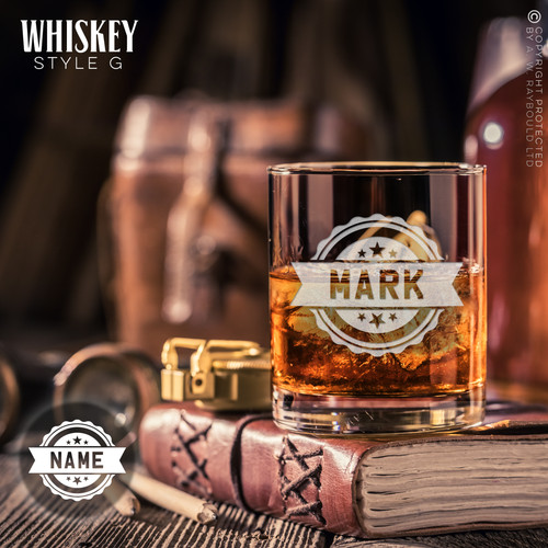 Personalised whiskey glass - personalised,