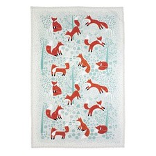 Cotton Tea Towel Ulster Weavers Foraging Fox 100% Cotton Blue