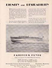 1946 Huckins Yacht Cruiser Boat Ad/ /Fairform Flyer / Neptune 45 / Great Art