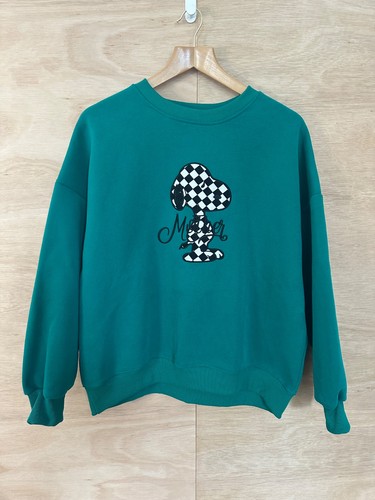 Snoopy sweatshirt green - snoopy,