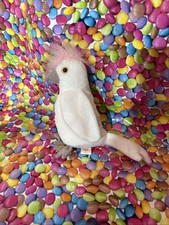 Ty Beanie 1998 Kuku White Cockatoo 18cm Plush Seated Bird Animal Teddy