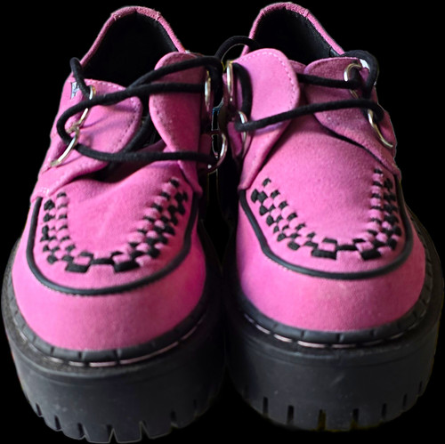 Pink black suede - pink/black,