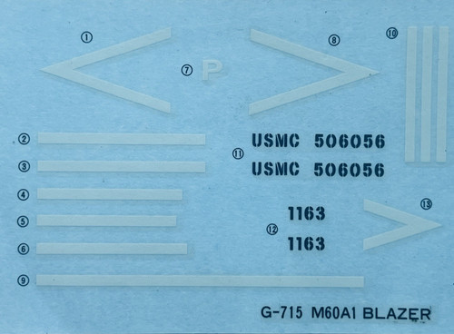 Decals scale m60 a1 - :,