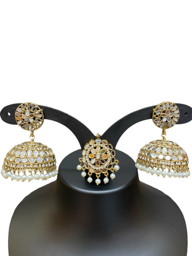 Nita gold asian jhumka - gold,